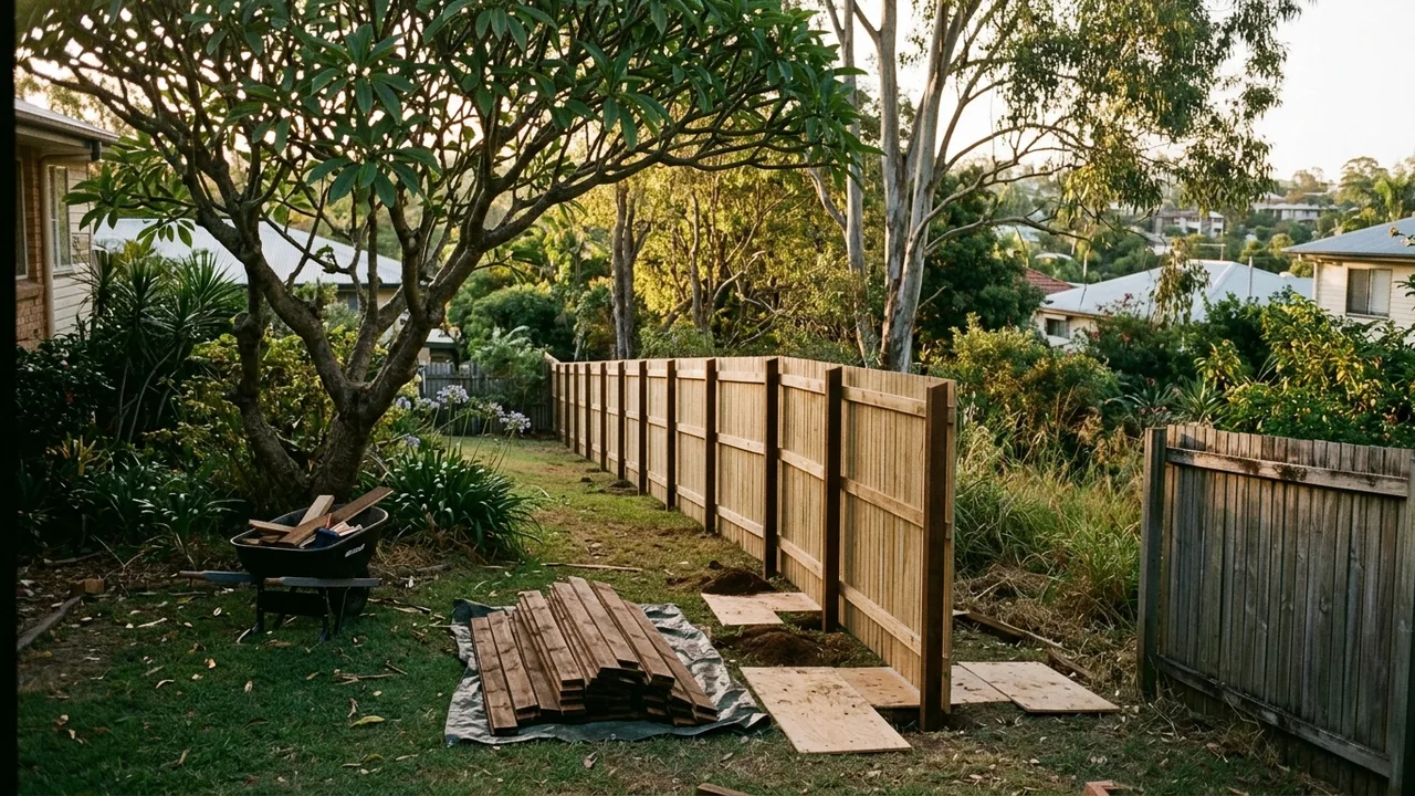Brisbane fencing context shot for "When is the best time of year to get fencing installed in Brisbane?"