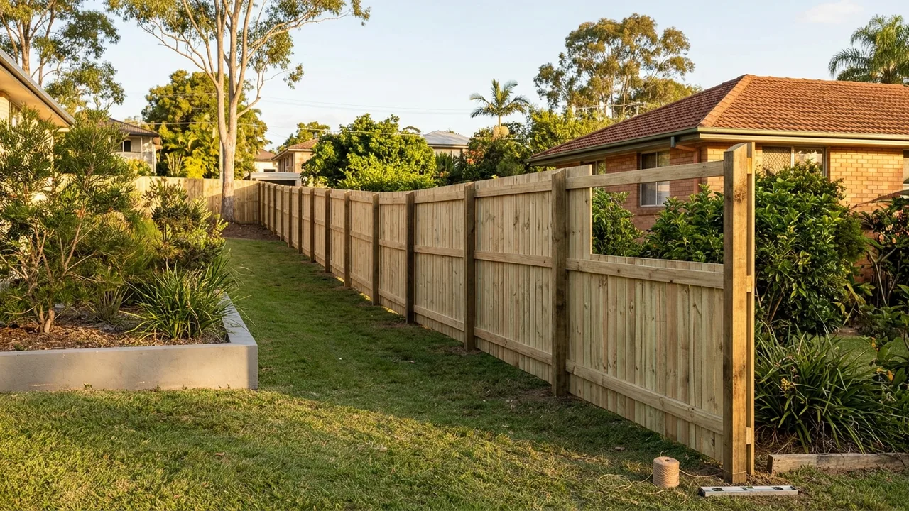 Brisbane fencing context shot for "Who pays for a boundary fence in Queensland? The rules are clearer than you think."