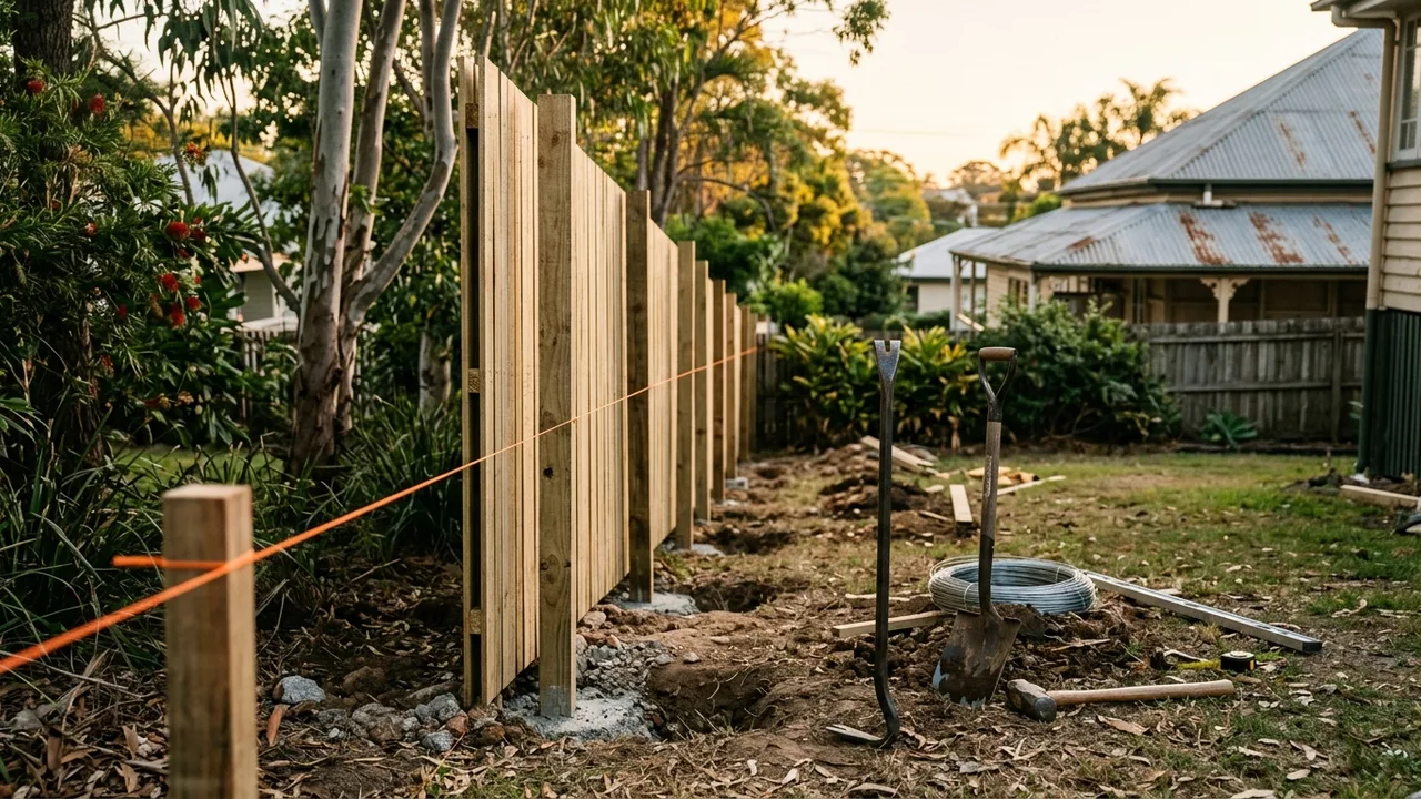 Brisbane fencing detail relevant to "Can you install your own fence in Brisbane, or should you always hire a professional?"
