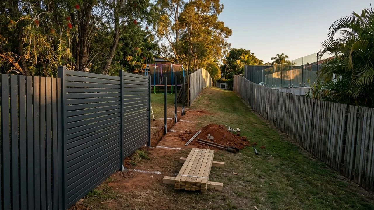 Brisbane fencing context shot for "Can you install your own fence in Brisbane, or should you always hire a professional?"