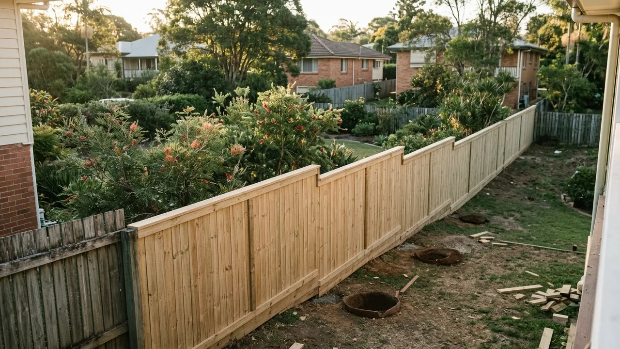 Brisbane fencing context shot for "What does new fencing actually cost in Indooroopilly and nearby suburbs?"