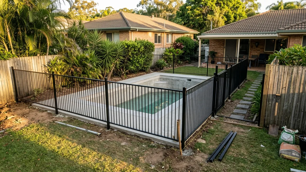 Brisbane fencing context shot for "Queensland pool fencing laws: what every homeowner must know before installing."