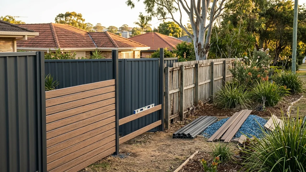 Brisbane fencing context shot for "Termites destroy Brisbane fences. Which materials actually resist them?"